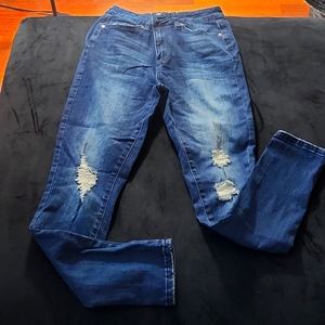 Distressed jeans